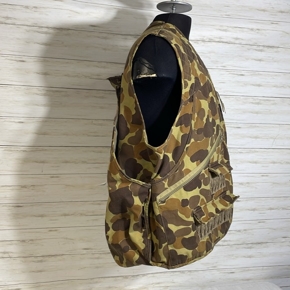 Vintage GAMEHIDE Camo Hunting Vest Front Loader Bird Pheasant Shell Holders XL - Picture 4 of 14